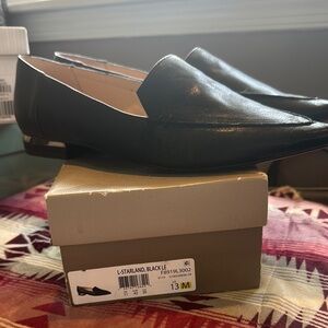 Franco Sarto size 13 Black Leather Loafers